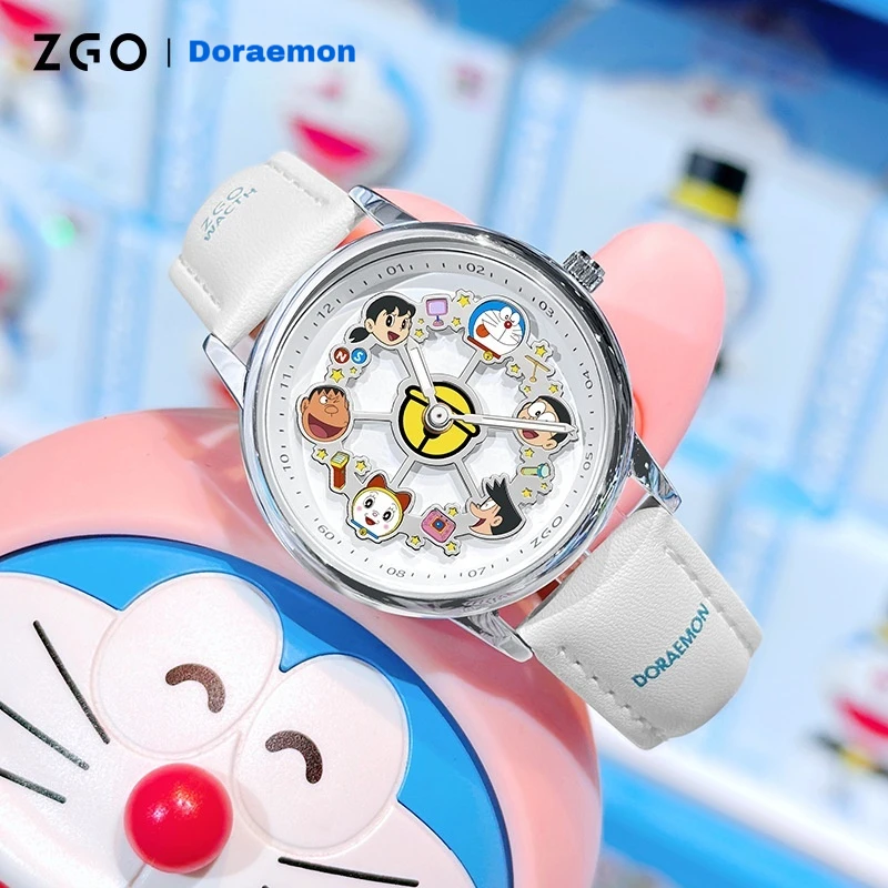 

Doraemon Spin Cartoon Cute Watch Student Quartz Watch Waterproof Glow-In-The-Dark Creative Fashion Student Watch Girl'S Day Gift