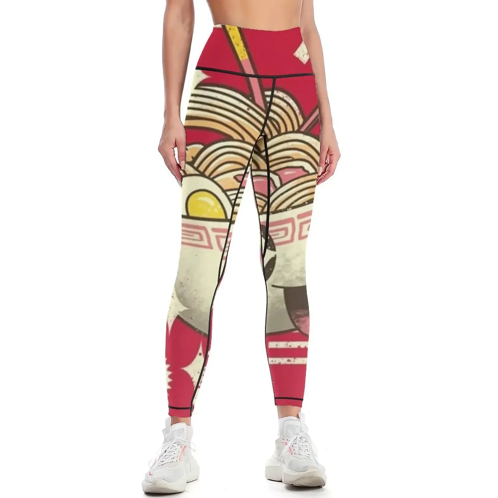 

Ramen T-Shirt Leggings sports shirts gym legging pants raises butt fitness set gym Women's high waist Womens Leggings