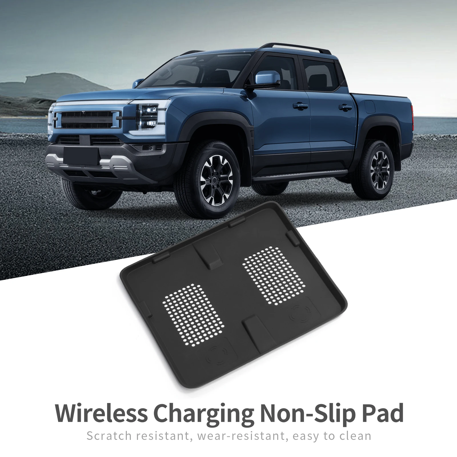 for BYD SHARK Car Anti-Slip Pad Silicone Center Console Wireless Charger Interior Accessories Black