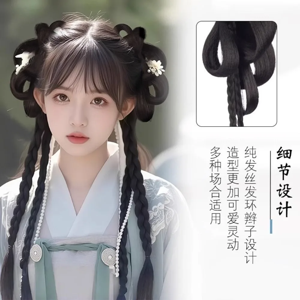 ‌ Kit per capelli Hanfu istantaneo - Panino cinese antico con clip all-in-one con imbottitura ‌ ‌ Set di capelli cinesi antichi