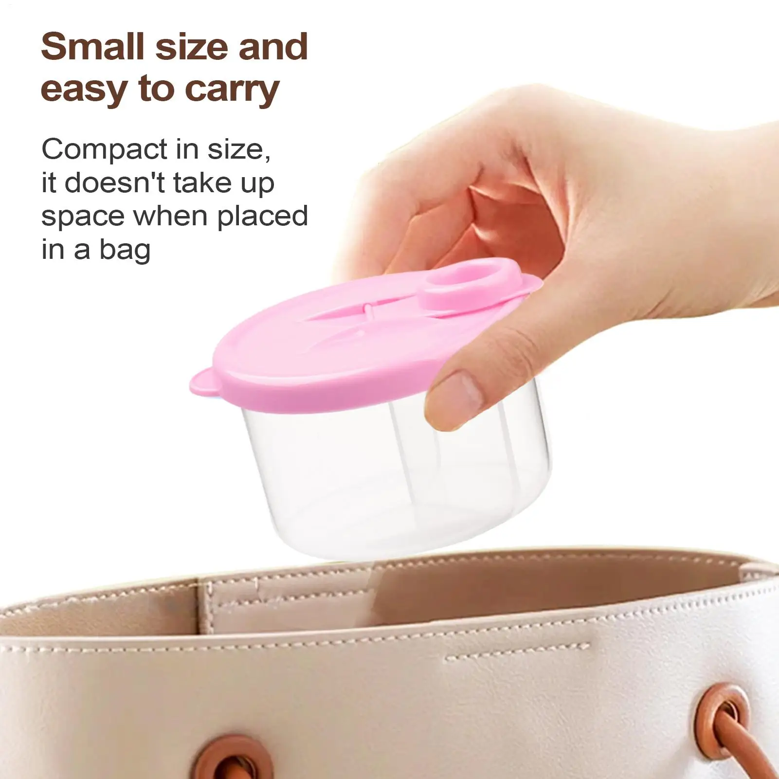 Formula Container To Go Milk Powder Storage Container 300ml Travel Formula Box With 3 Compartment For Hospital Roadtrip Outdoor