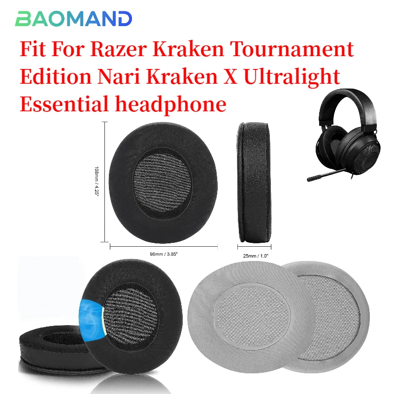 

Cooling-Gel Replacement Ear Pads for Razer Kraken Tournament Edition Nari Kraken X Ultralight Essential Headphones Ear Cushions