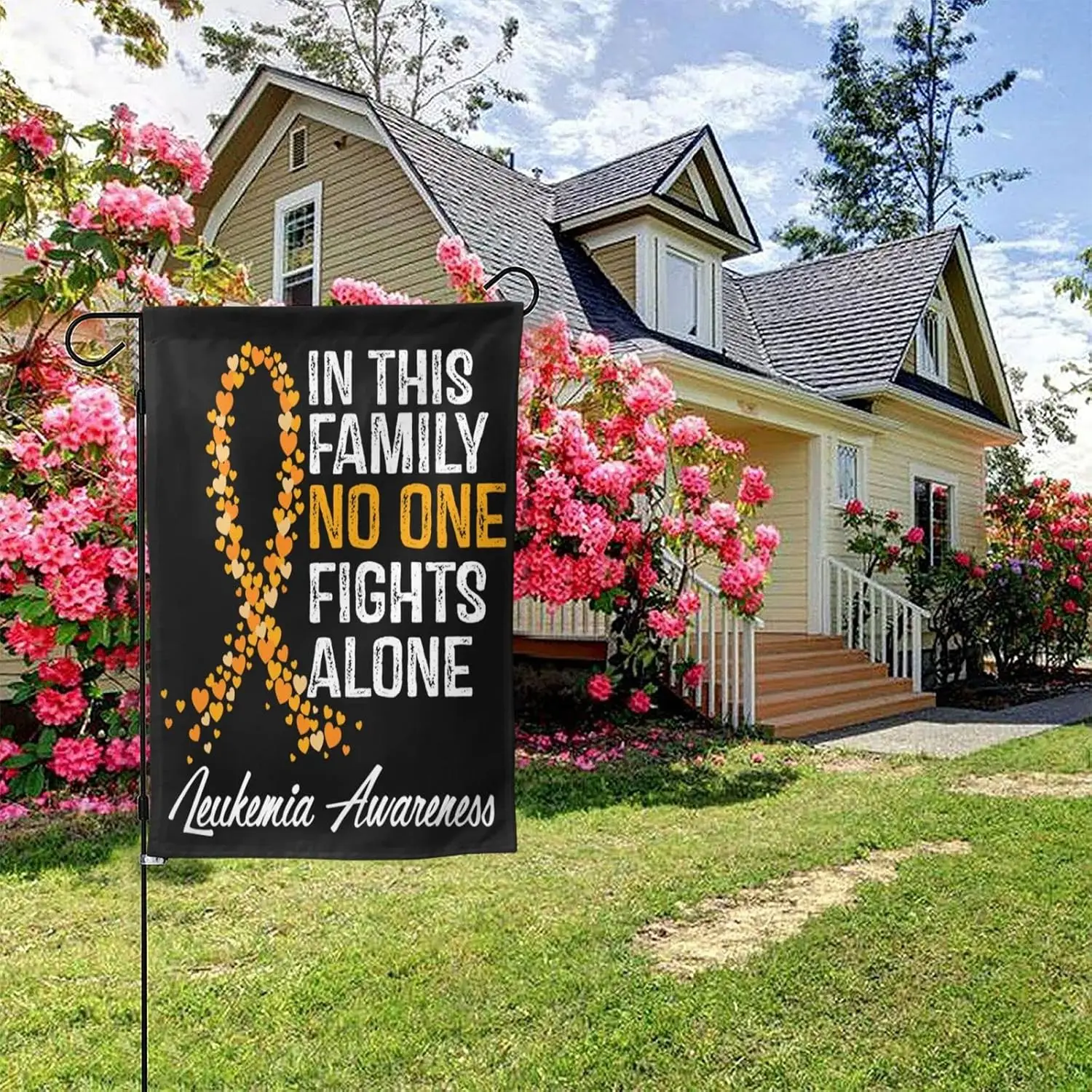 Leukemia Awareness Flag, Leukemia Awareness Garden Flags Small Garden Flag 28x40 Double Sided Banner For Outdoor Decorations yyi