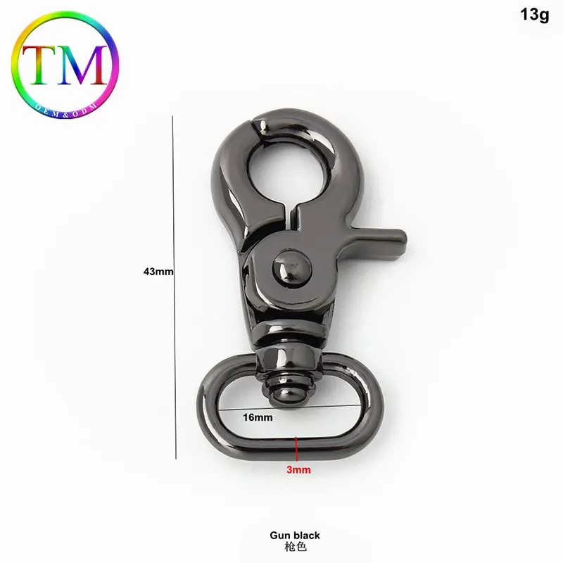 10-50Pcs Custom Metal Snap Hook Trigger Swivel Lobster Clasp Clips Strap Belt Webbing Buckle Diy Bag Hardware Accessories