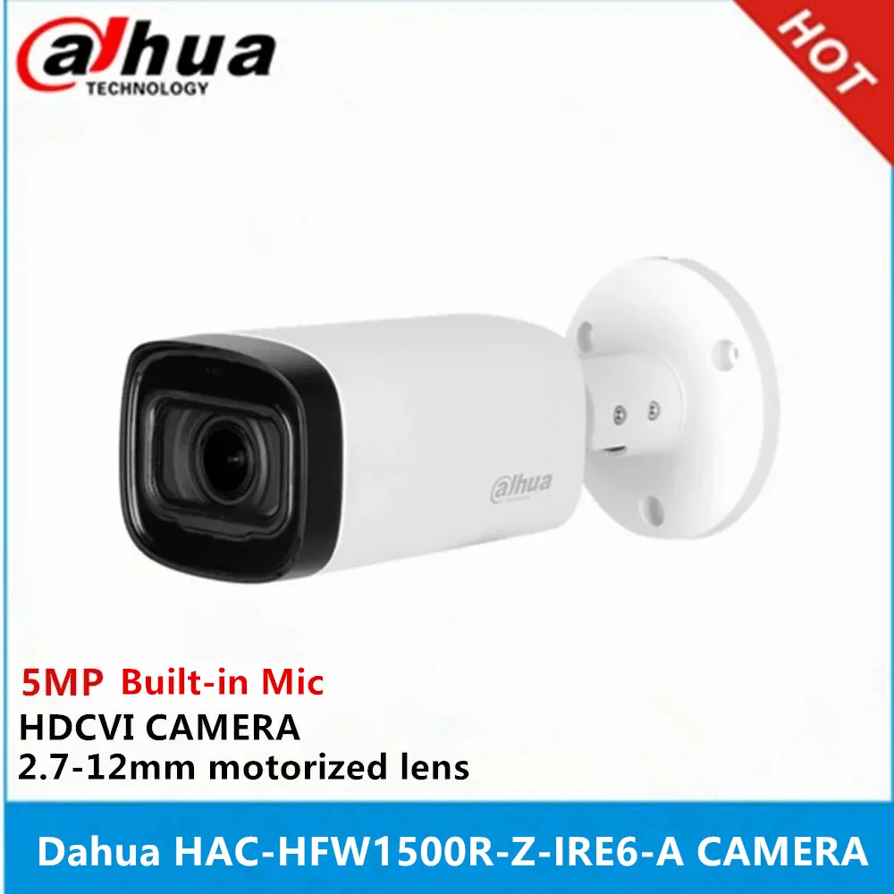 Dahua HAC-HFW1500R-Z-IRE6-A 2.7mm ~12mm motorized zoom lens 5MP IR60m built-in Mic HDCVI Camera CVI/CVBS/AHD/TVI switchable