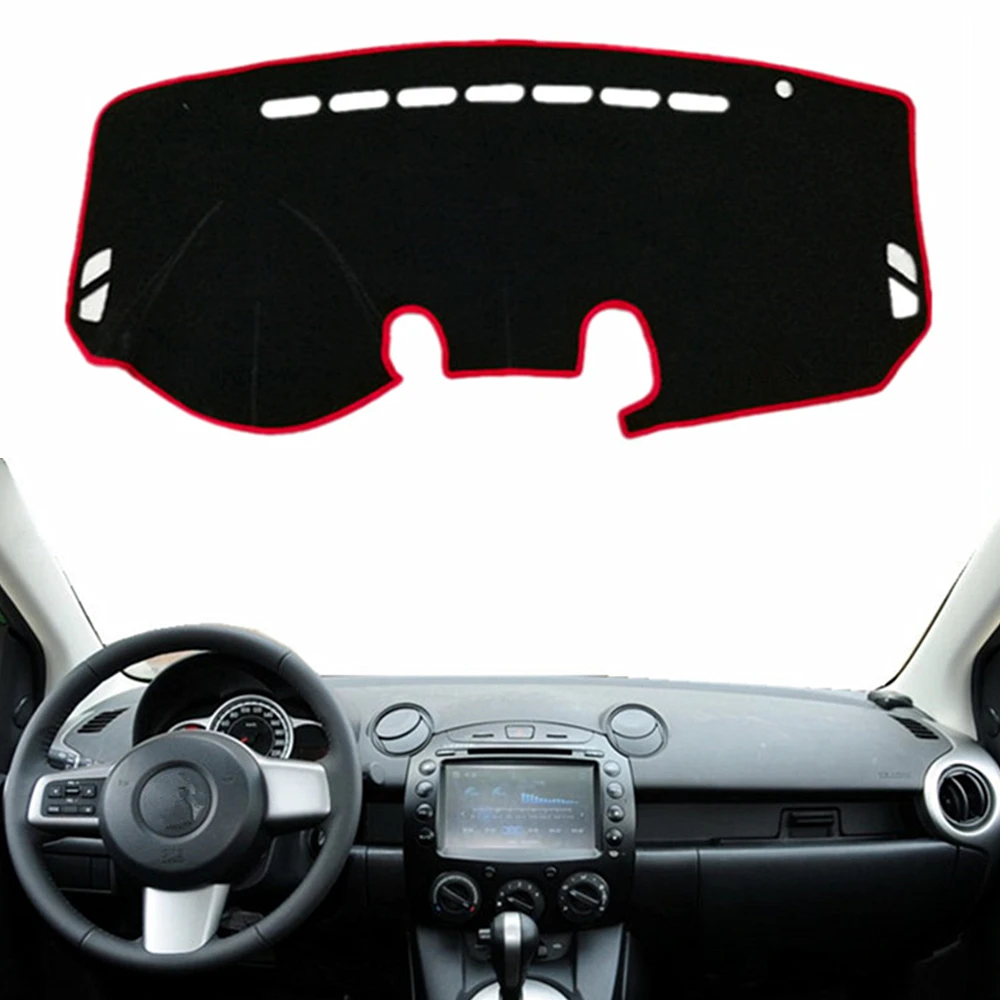 For Mazda 2 Demio 2007 2008 2009 2010 2011 2012 2013 2014 Anti-UV Dashboard Cover Mat Pad Dash Sunshield Carpet Auto Accessories