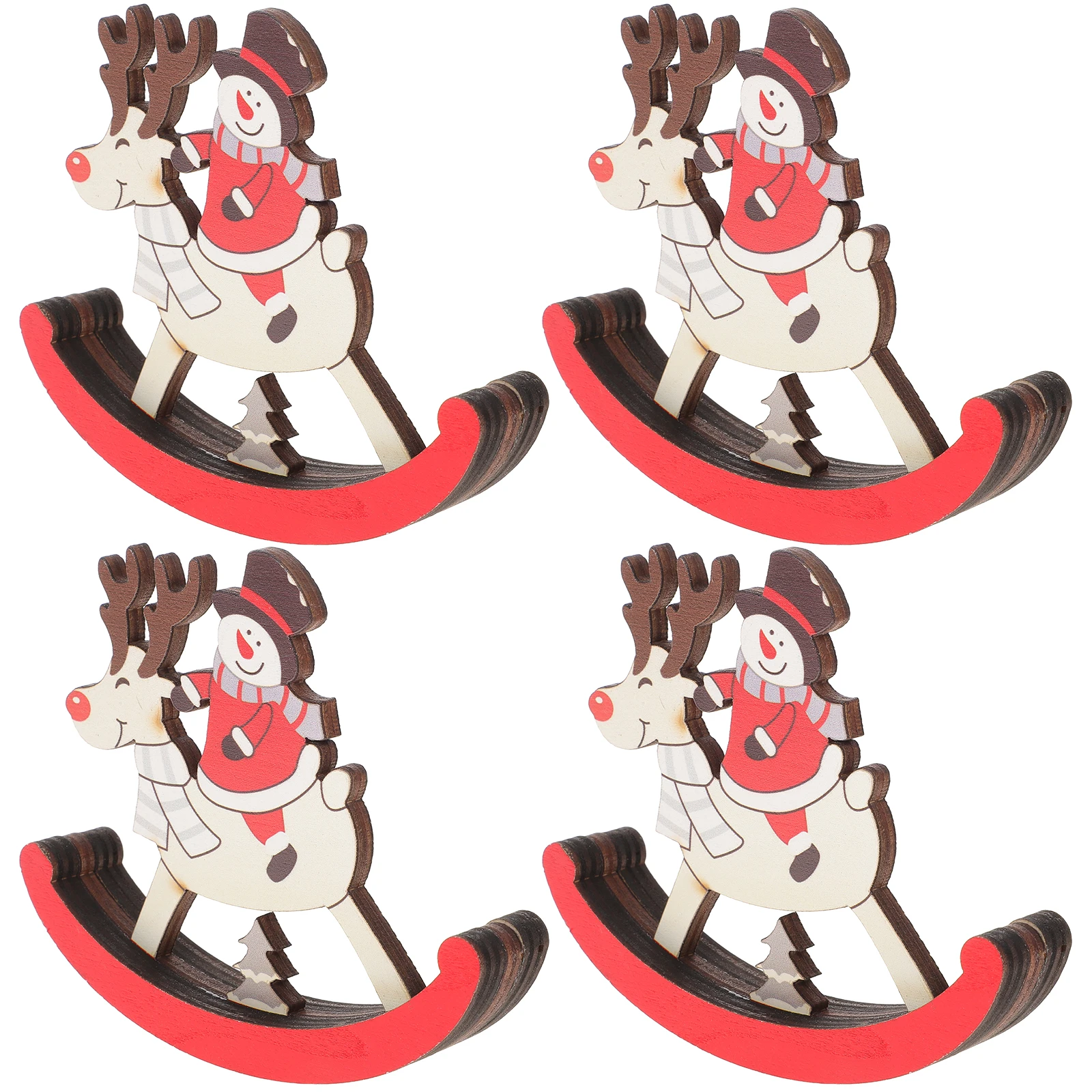 

4pcs Rocking Horse Mini Gifts Xmas Decor Horse Vintage Xmas Decor Home Party Wedding Birthday Christmas naments