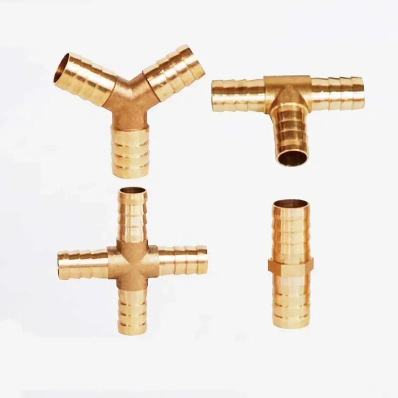 Brass Splicer 3mm-25mm  Pipe Fitting Connector Hose Bar Gas Copper Barbed Coupler Connector Joint Coupler Adapter Tube Fittings