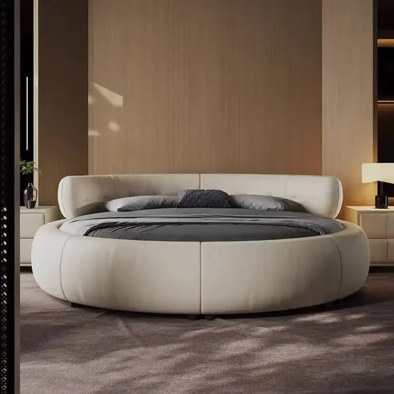

Decor Luxury Double Bed Nordic White Designs Japanese Circle Double Bed Adults Modern Cloud Camas De Dormitorio Furniture Home