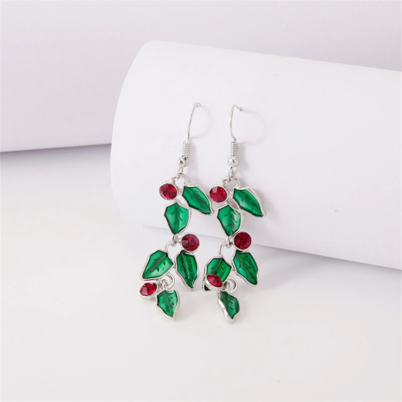 Neue trendige exquisite Weihnachts-Glühbirnen-Ohrhänger für Frauen, einfache Strass-Schleifenohrringe, Weihnachtsfeier-Schmuckgeschenke. – Detail 7