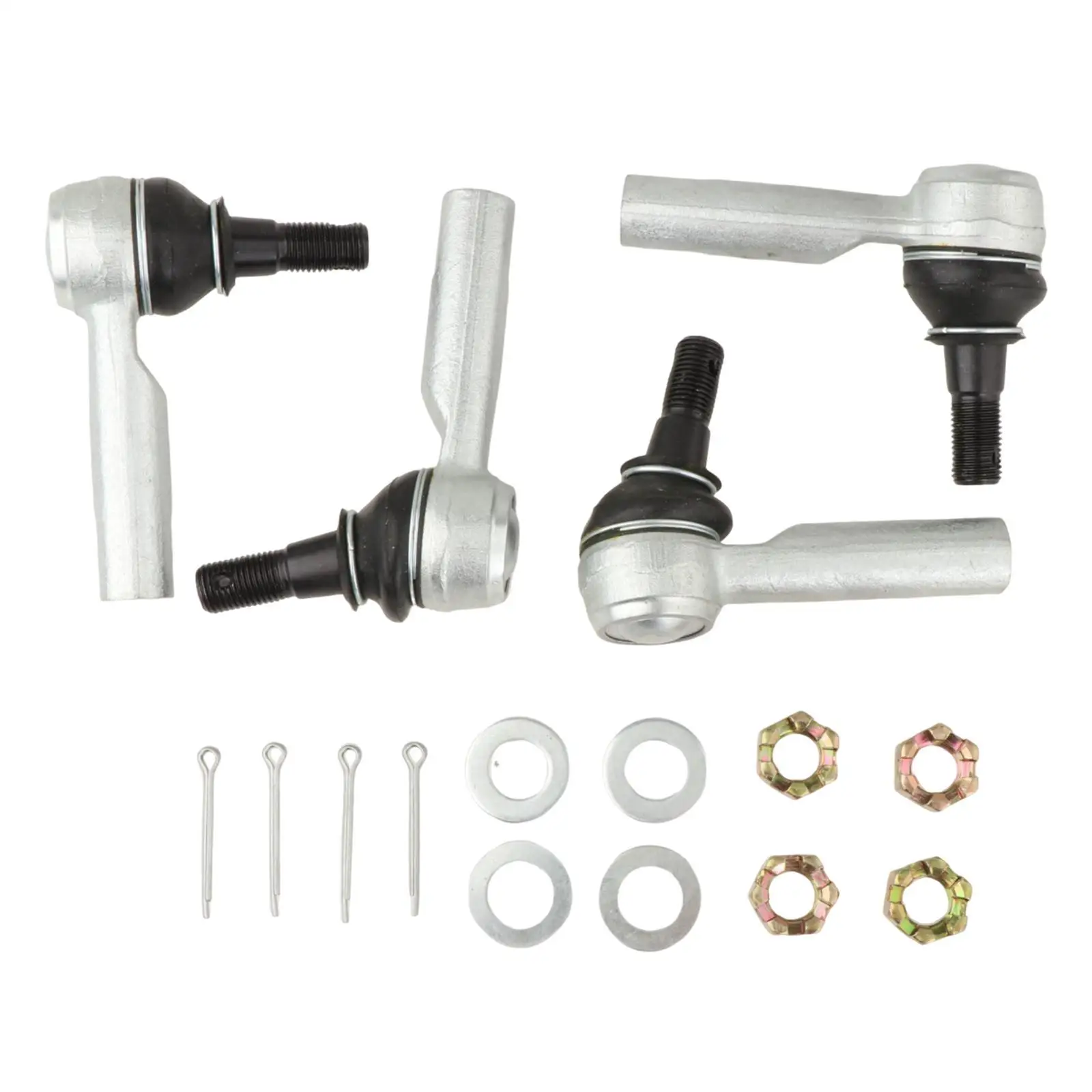 

4x Tie Rod End Kit Heavy Duty Link Adjuster Steering Kit Component Assembly Part