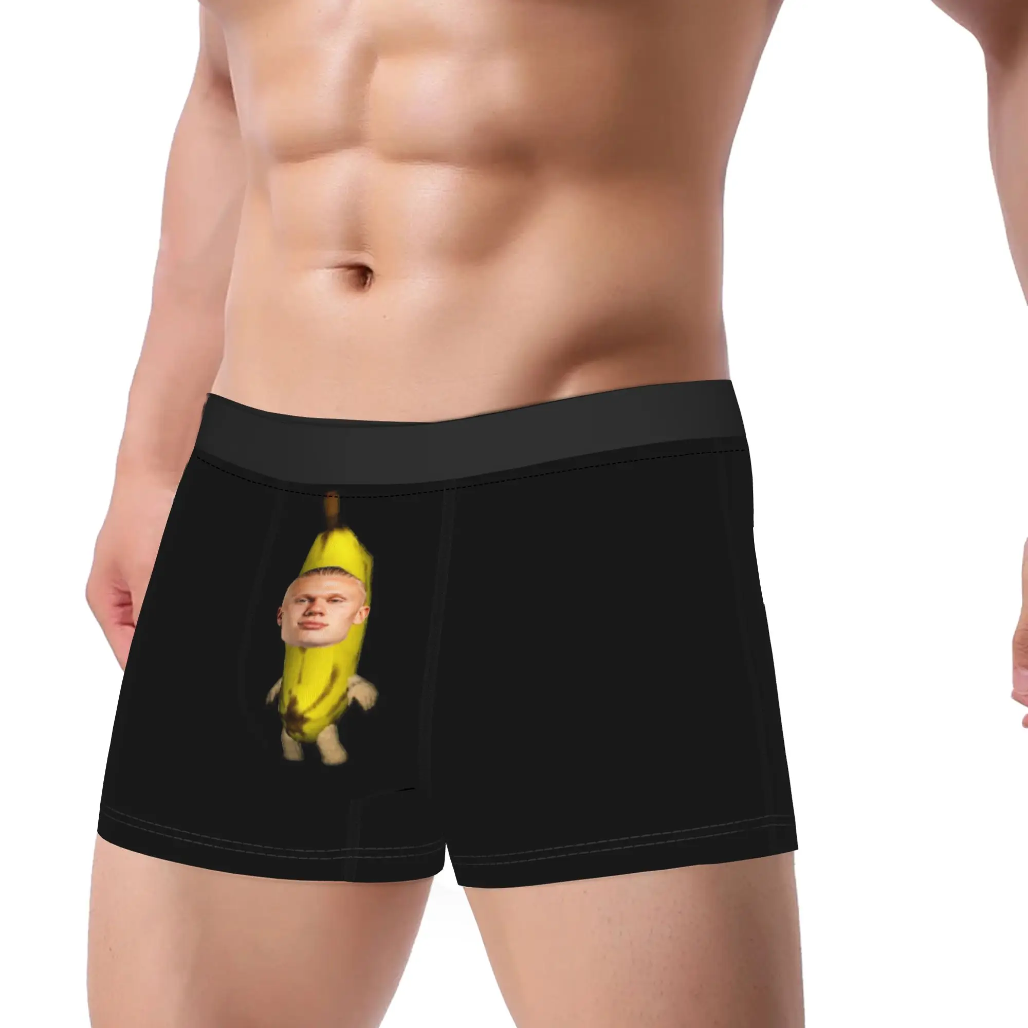 Men's Haalands Meme Long Underwear Football Star Sexy Boxer Briefs Shorts Panties Male Soft Underpants Plus Size