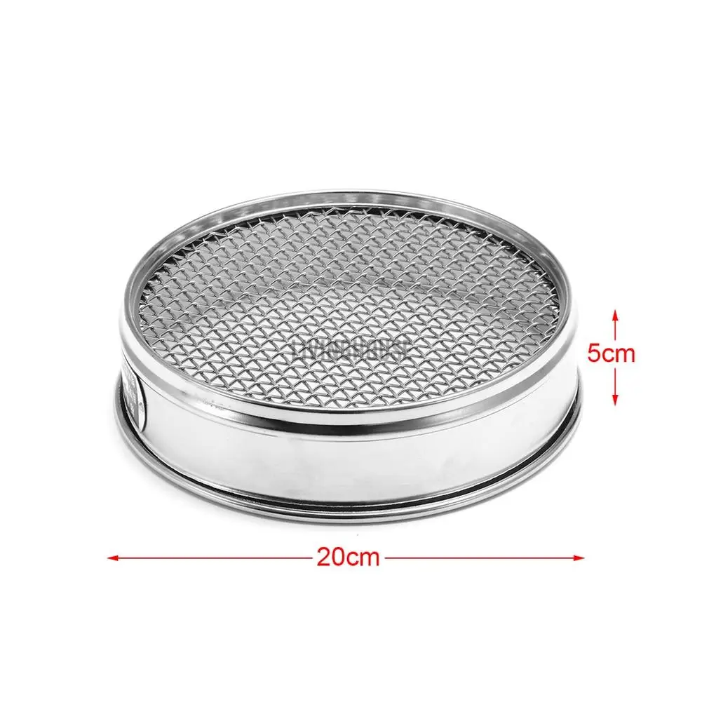 Lab 4-100 Mesh Standard Test Sieve Dia 200mm 4.75-0.15mm Stainless Steel Sampling Flour Sieve With Double-layer Punching Frame