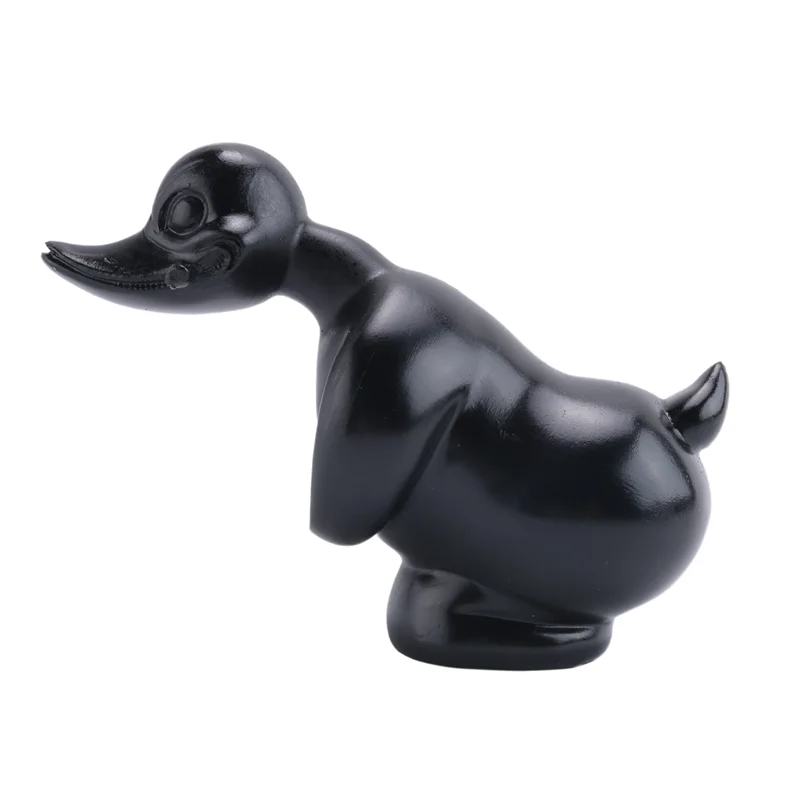 2 Piece 3D Chromed Angry Duck Hood Ornament, Silver & Black Resin Fun Front Hood Car Sticker