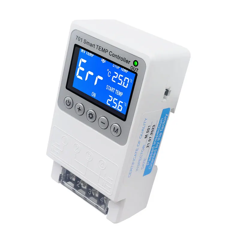 Din Rail Mount Intelligent Temperature Control Switch Digital Display Cycle Timing Adjustable Temperature Controller 701