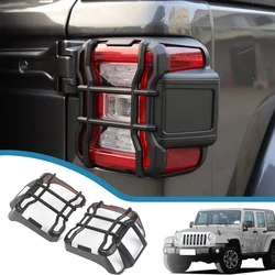 Decoração de luz traseira do carro, proteção traseira LED, capa de guarda para Jeep Wrangler JL 2018-2023, capuzes de lâmpada, acessórios exteriores