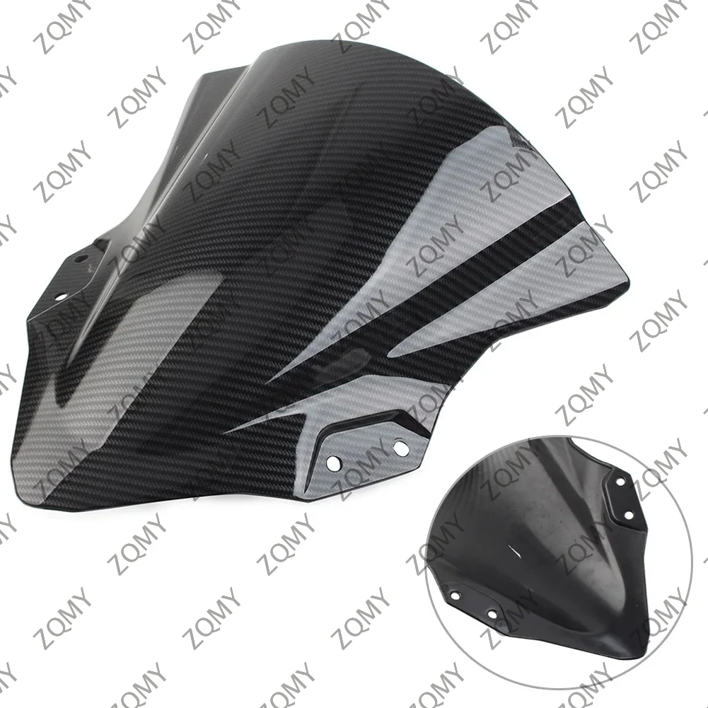 Carbon Fiber Motorcycle ABS Windscreen Windshield Wind Shield For Kawasaki Ninja 250 400 2018 2019 2020 2021 2022