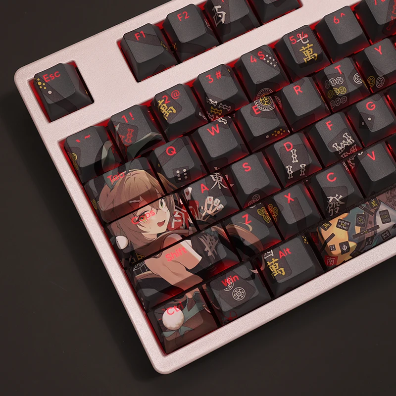 Qingque 108 Keycap Honkai Star Rail PBT DYE Sublimation Light Transmitting Cherry Switch Cross Key Cover Mechanical Keyboard