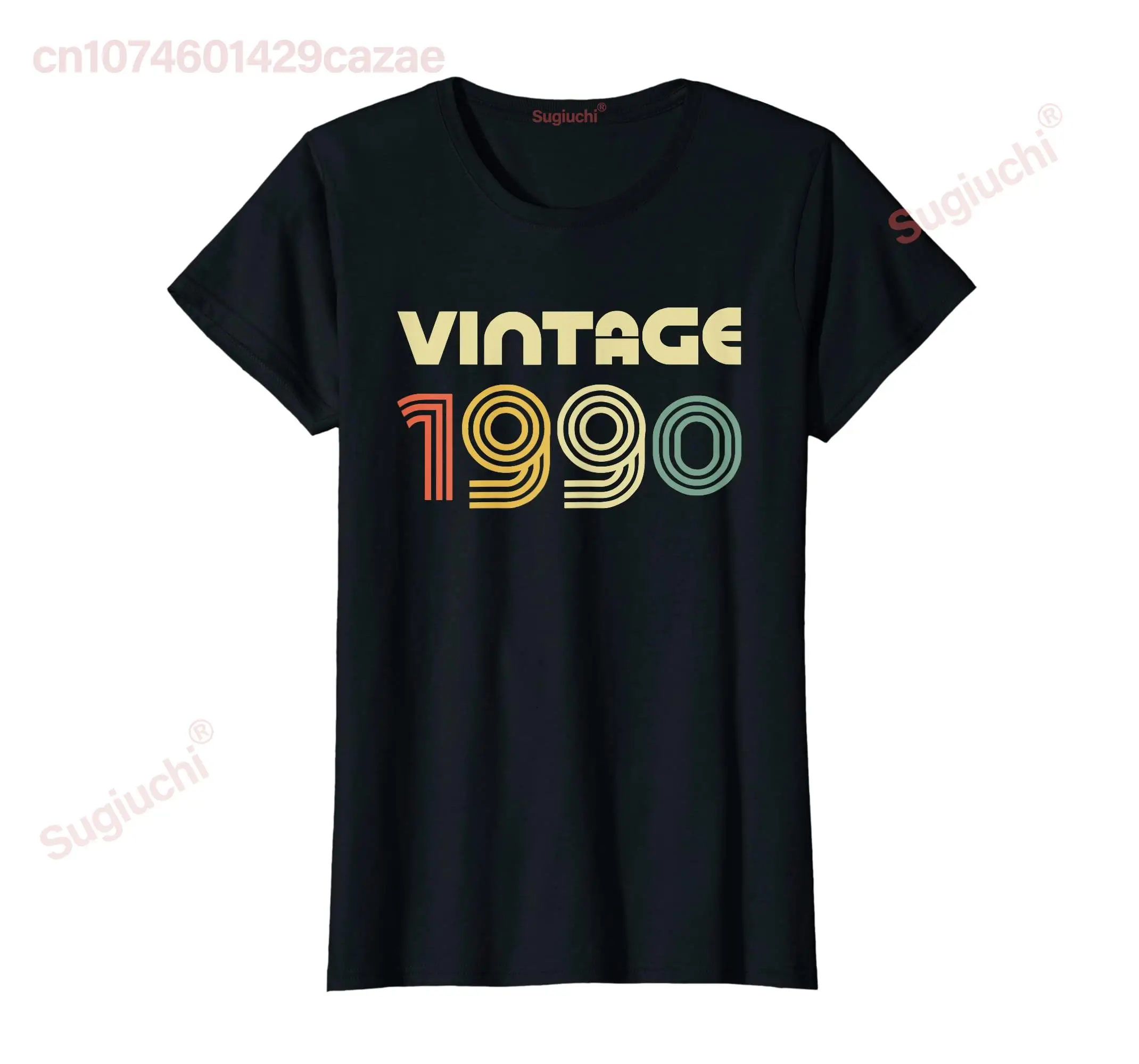 100% Cotton Women Lady Girl Vintage 1990 T-shirt 33rd Birthday Shirt T-Shirt