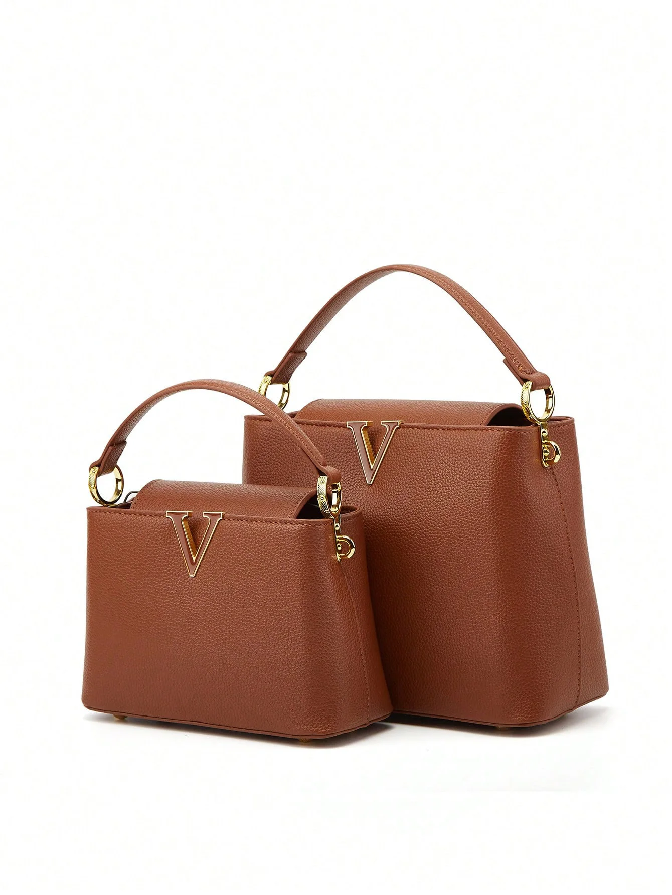 حقيبة ساعي عصرية محمولة باليد مزخرفة بسيطة على شكل حرف V جديدة 2025 حقيبة نسائية صغيرة عصرية على شكل دلو