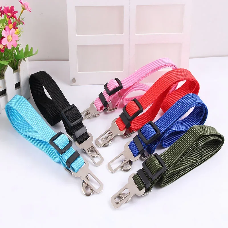 Clearance Sale Pet Dog Cat Car Safety Belt 6 Colors Chihuahua Teddy Pekingese Durable Nylon Travel Safe Seat Belt for All Car