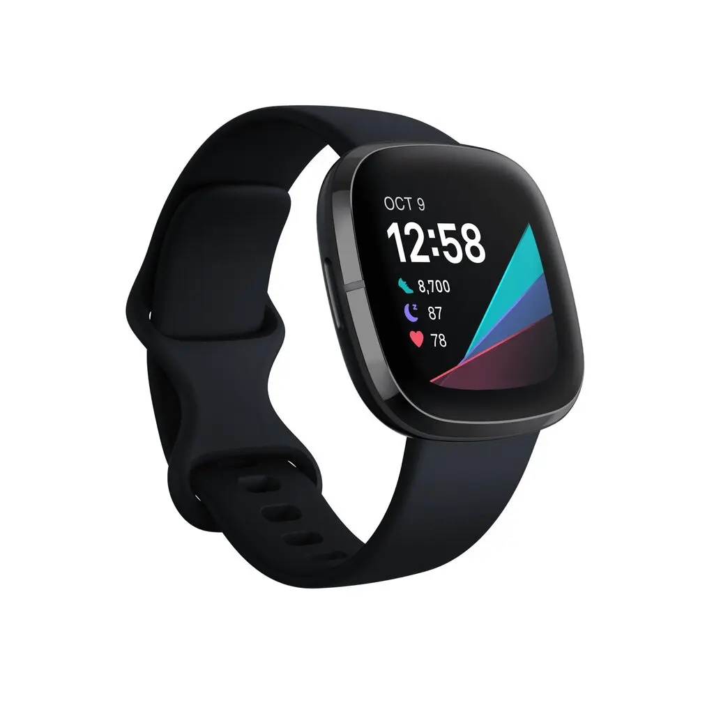 Fitbit Sense-reloj inteligente con GPS, dispositivo con Pantalla AMOLED integrada, seguimiento GPS, detección de estrés y seguimiento