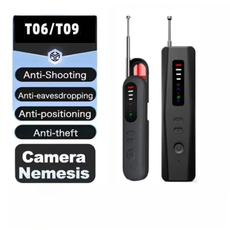 

T06/T09 Hidden Camera Detector Anti Car GPS Tracker Listening Device Bug RF Wireless All Signal Scanner Gadgets for Hotel
