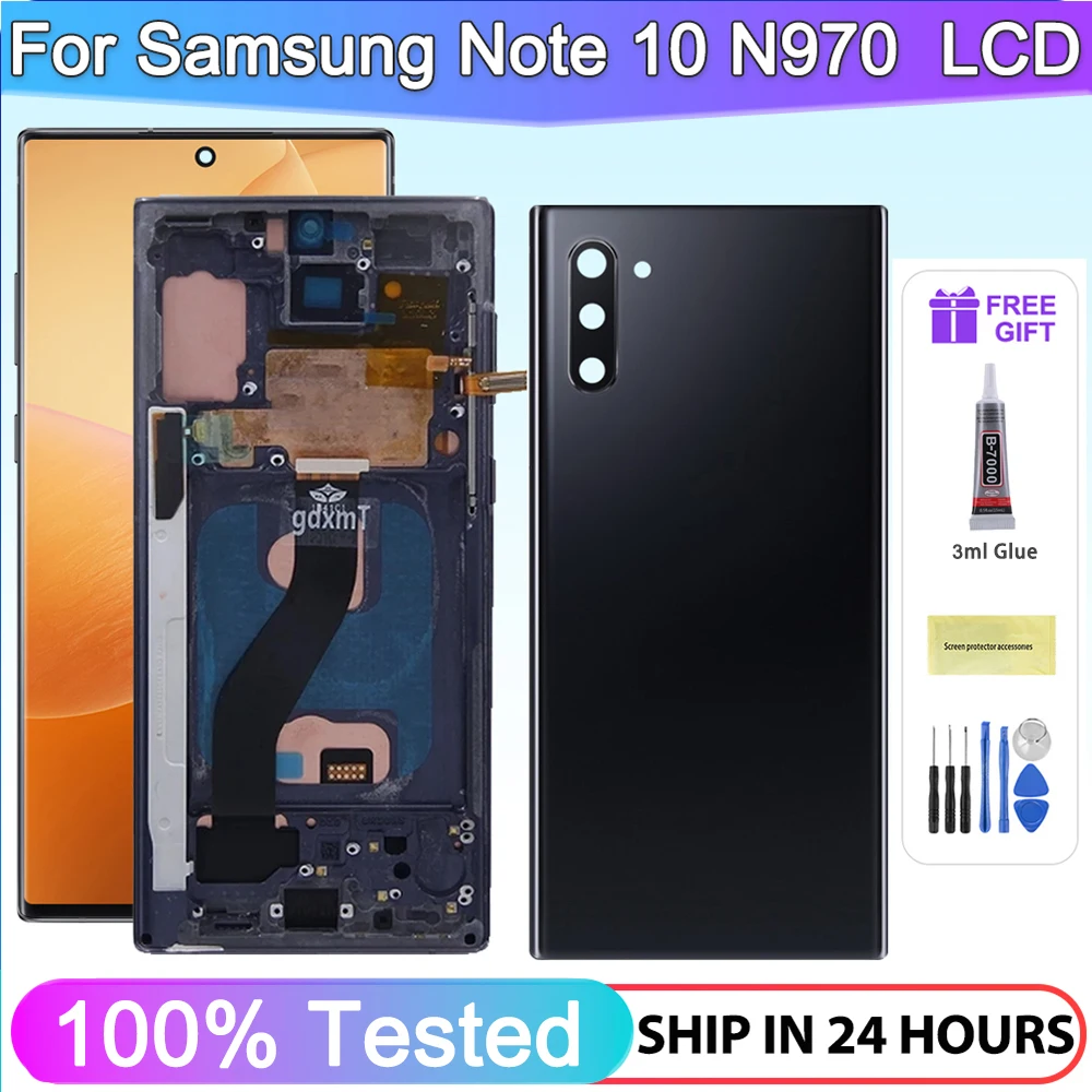 New  Display For Samsung Note 10 With Frame LCD Screen 6.3