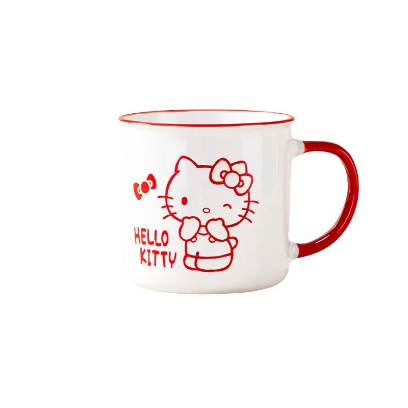 Sanurgente-Tasse en céramique Hello Kitty, Kuromi My Melody, Pochacco Cinnamoroll, Tasse mignonne pour la maison, le bureau, le thé, le petit déjeuner, Cadeaux pour filles, 310ml