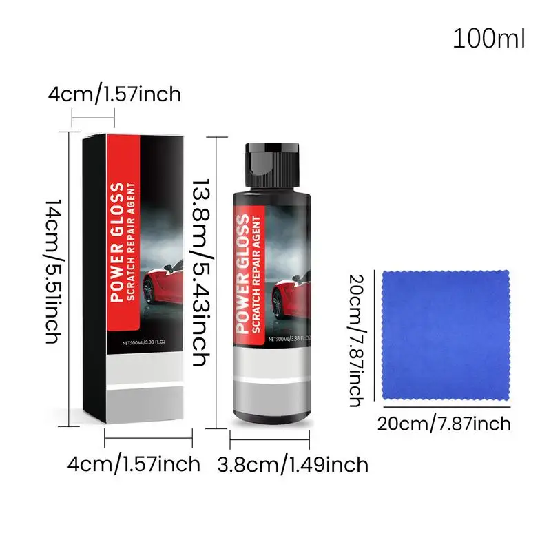 Kit di rimozione dei graffi per autoveicoli cura dell'auto liquido per lucidatura agente di riparazione antigraffio dettagli della vernice strumento per la pulizia delle parti