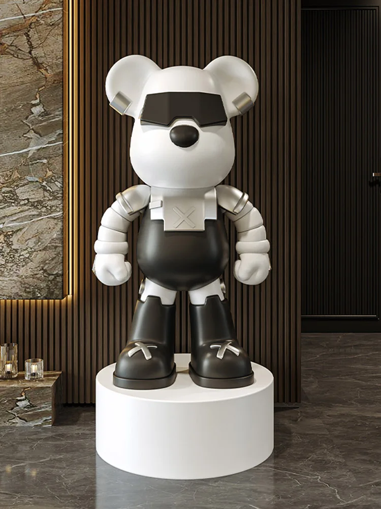 Creative Cool Bear Statue Decor,Luxury Living Room,TV Cabinet,Office Clothing Store Sculpture,Customized Floor Decoration,73cm