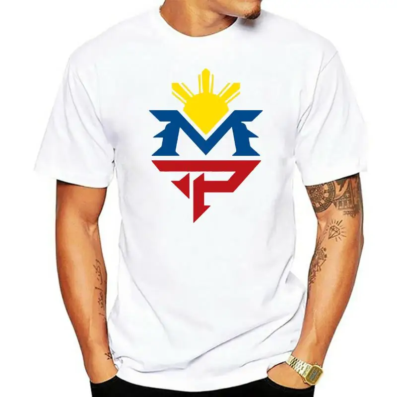 

2025 new model 2775-WH Manny Pacquiao Boxing Celebrity Hipster Fashion White Men Tee T-Shirt