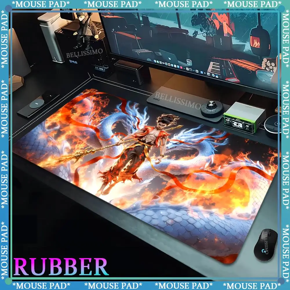The anime character Nezha Mouse Game pads Pad Oversized Anime Cute desktop accessories Computer gamers Mouse Pad