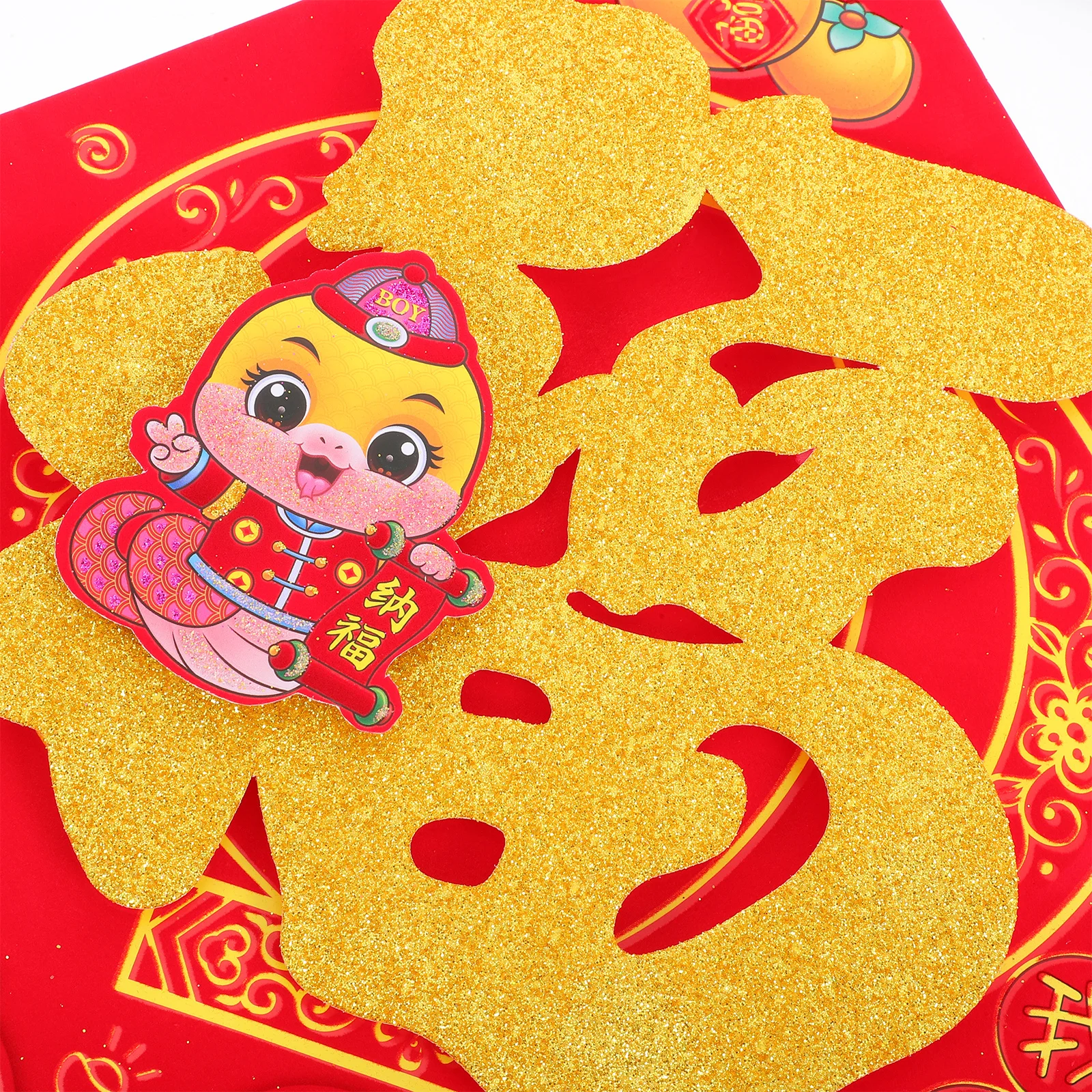 2 قطعة لافتة باب السنة القمرية الصينية تسجيل الأزواج الجديدة الديكور لوحة الإعلانات الزينة #6