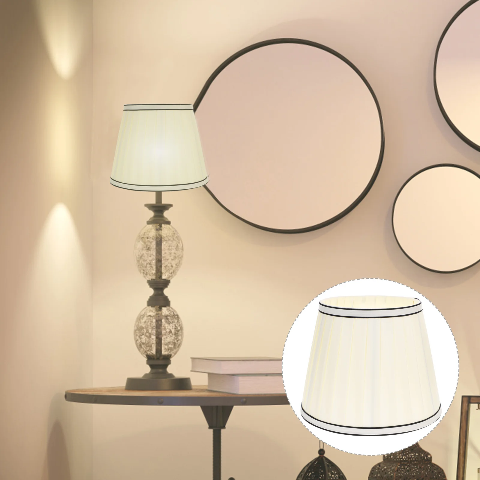 Stoff Lampenschirm Tischlampe Abdeckung für E27 Haushalt Hotel Schlafzimmer Wohnzimmer Dekor Ersatz moderne Leuchte
