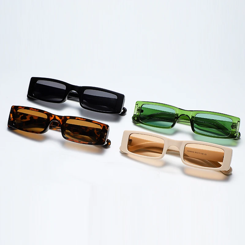 

Car Sun Glasses 1/4pcs Fashion Square Narrow Frame Vintage Brand Eyeglasses Men Shades Retro Green Oculos Driving Goggles Unisex