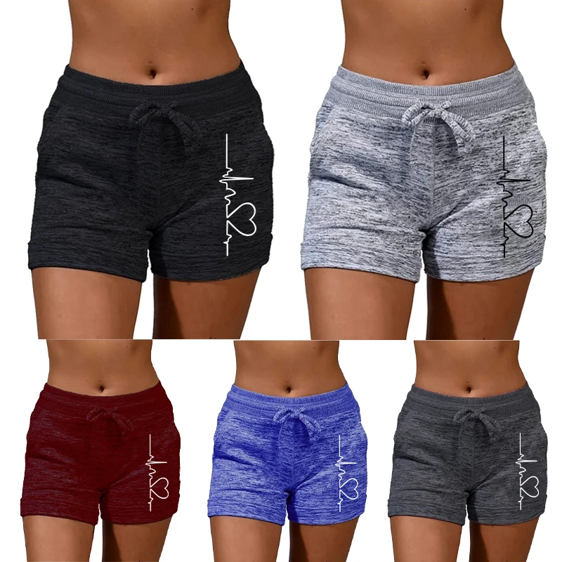 

Women Fashion Soft and Comfy Activewear Casual Shorts With Pockets and Drawstring High Waist Sport Shorts Yoga Running Shorts