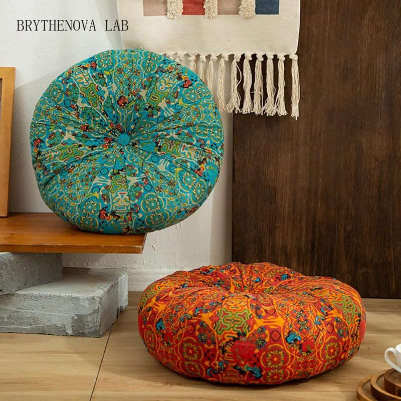 Boho Boho Velvet Round Pouf Square Seat Cushion Bay Window Tatami Futon Meditation Floor Seat Pad Living Room Office Chair Cushion - Aliexpress Deal