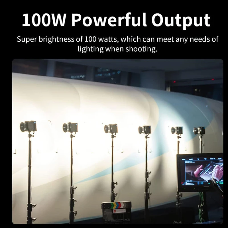 Zhiyun-molus x100ポケット穂軸LEDライト,100W,2色,ビデオ,写真,スタジオ,屋外撮影