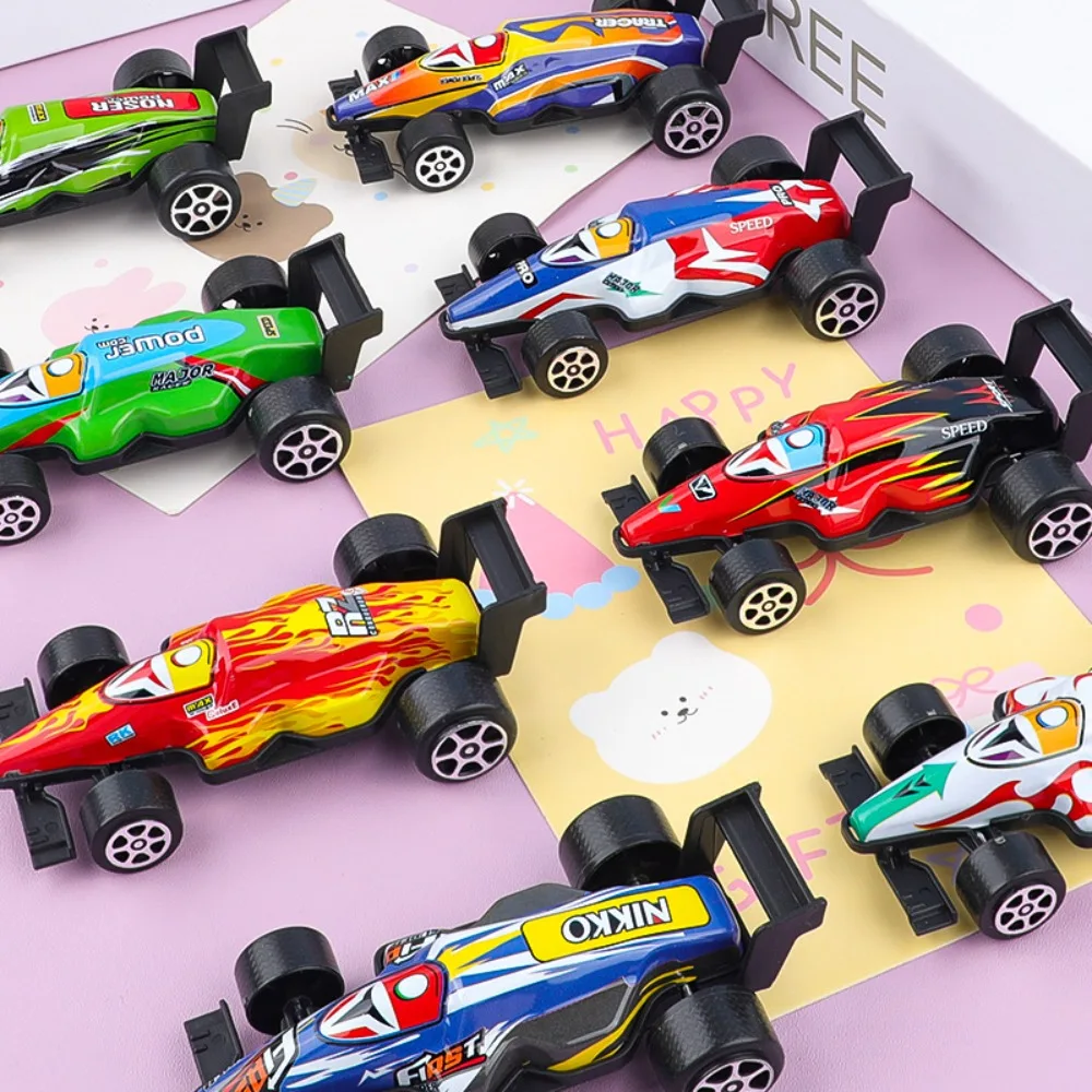 Pull Back Toy Die-cast Cars Mini Formula-Style Speedway Race Cars for Kids Children, Random Color and Style