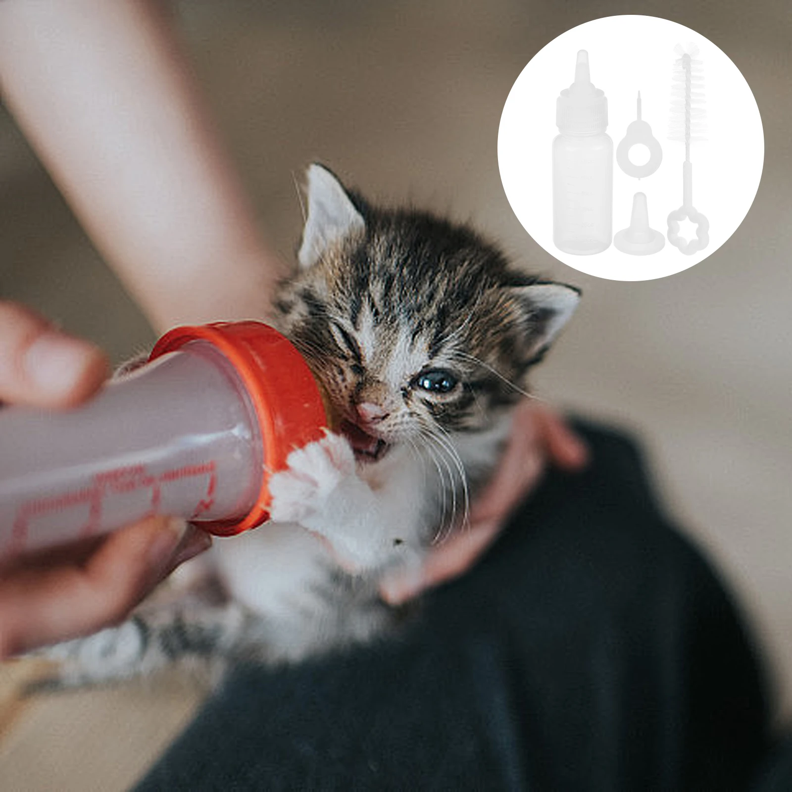 

Pet Bottle Kitten Feeding Feeder Small Cat Nursing Silica Gel Bottles Newborn for Puppy Milk