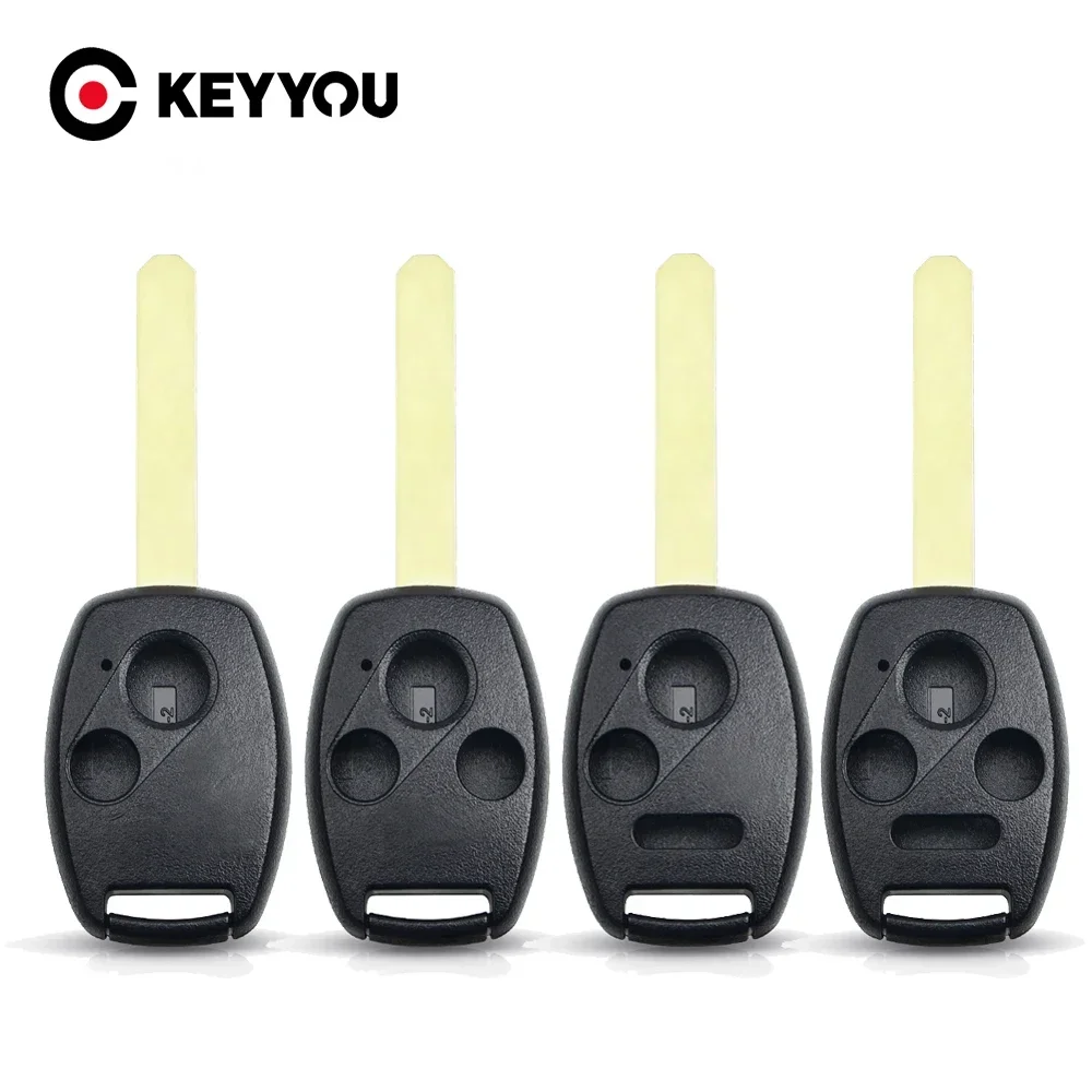 KEYYOU Remote Car Key Shell Case Cover For Honda  Accord CR-V Pilot Civic Insight Ridgeline 2003 2008 2009 Fob 2 3 4 Buttons