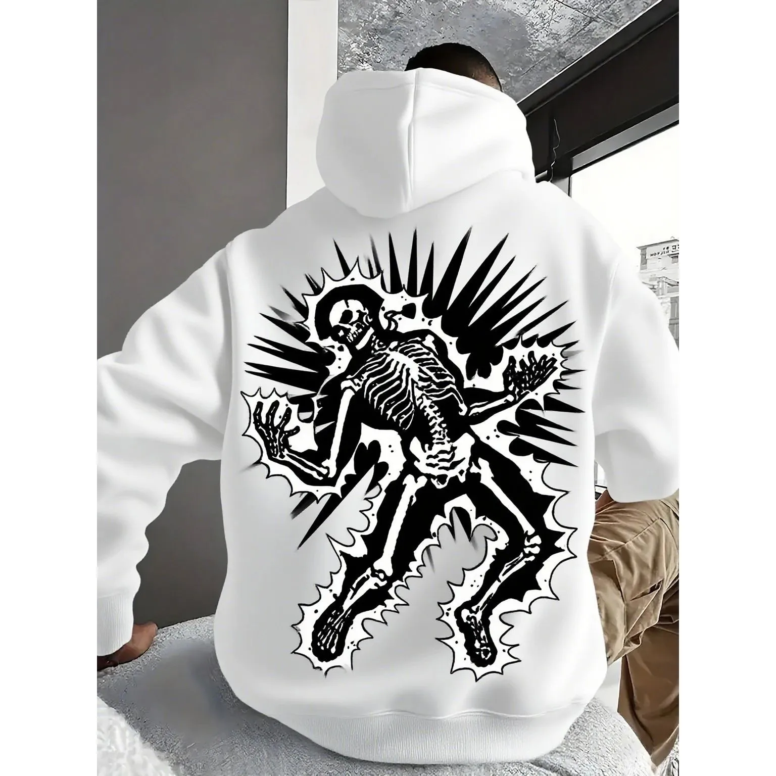 

Женская толстовка с принтом «Взрывающаяся черепа», осенне-зимняя, из чистого хлопка, повседневная, уличная мода, женский худи-пуловер