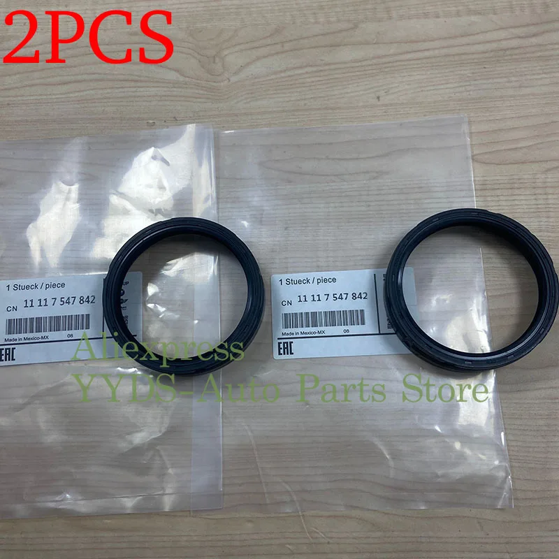 2PCS Crankshaft Front Oil Seal For BMW E46 E81 E83 E87 E89 E90 N45 N43 N52 11117547842