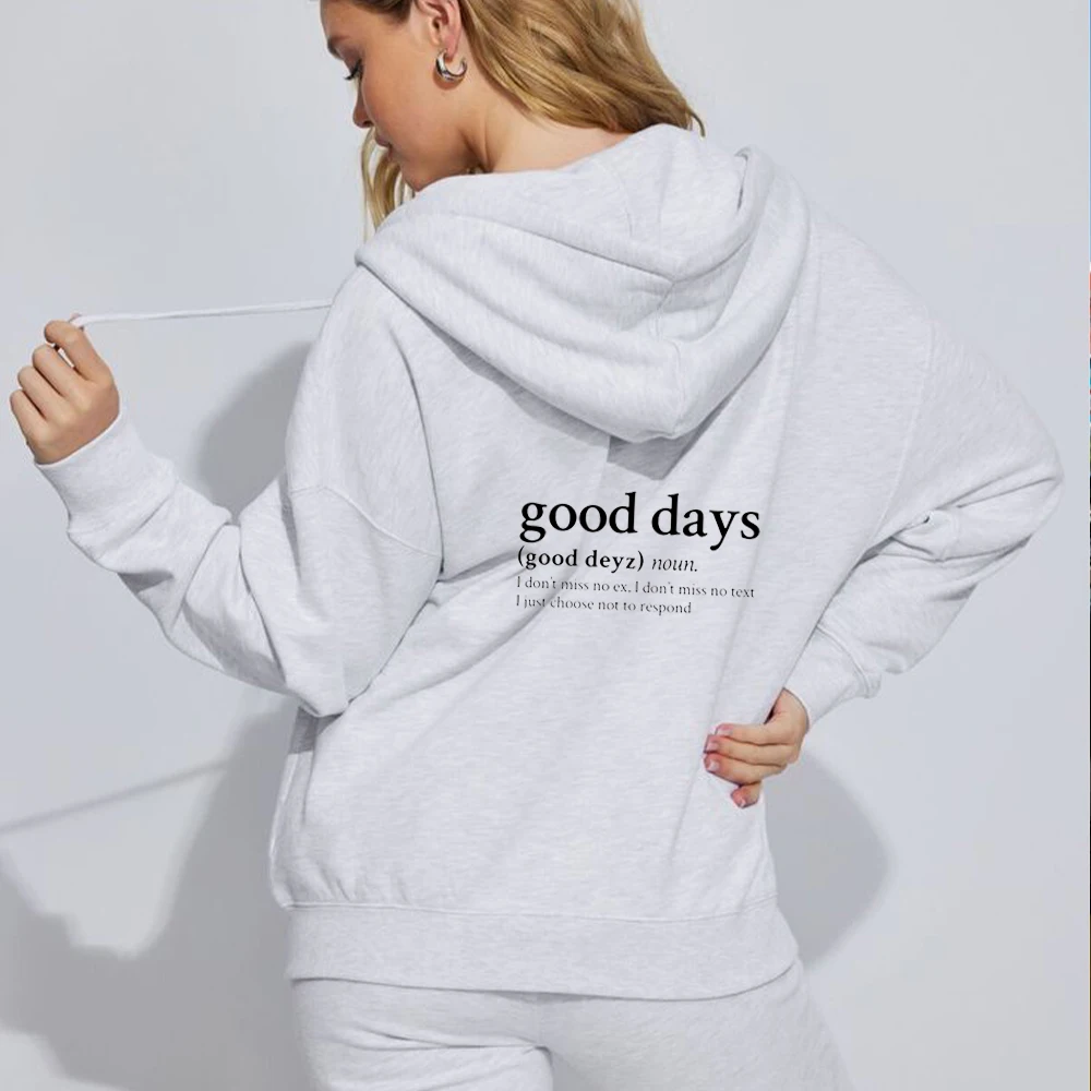 Good Days Sza Song Lyrics Zip Hoodie Streetwear Hip Hop Retro Cardigan Sweatshirts Autumn And Winter Gift For Fans