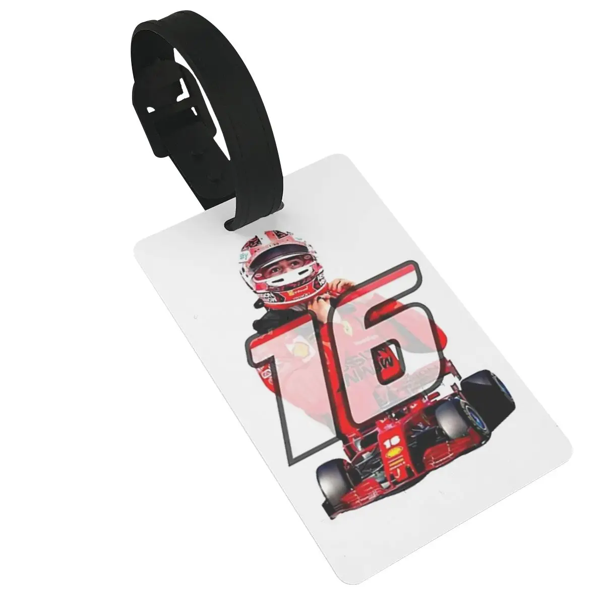

Charles Leclerc Racing Flag Luggage Tags Suitcase Accessories Travel Baggage Boarding Tag Portable Label Holder ID Name Address