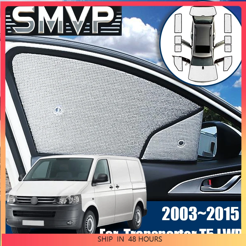 

Новый автомобильный солнцезащитный козырек для Volkswagen VW Transporter Caravelle Multivan Doubleback T5 LWB 2003 ~ 2015, анти-УФ-защитный козырек, слепая крышка Camper P