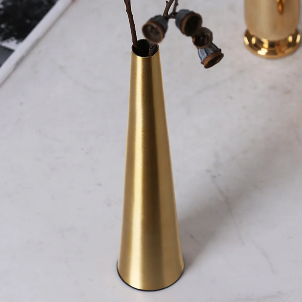 

Shape Metal Flower For Home Office Wedding Decor Aluminum Vase Desktop Desktop Vase Adornment Photo Prop