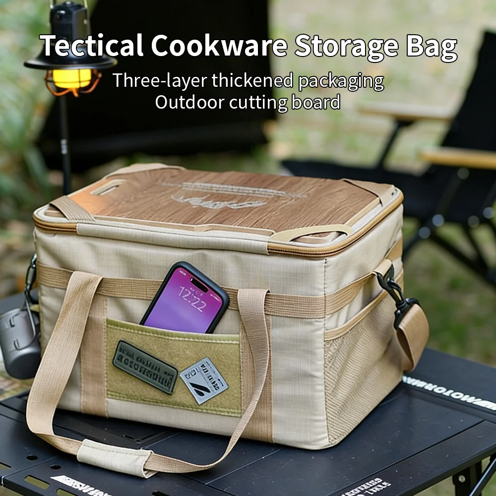 

36L Waterproof Tactical Camping Storage Bag Gear Box with Tabletop for Outdoor Gear Organizer Picnic Tableware Field Equipment