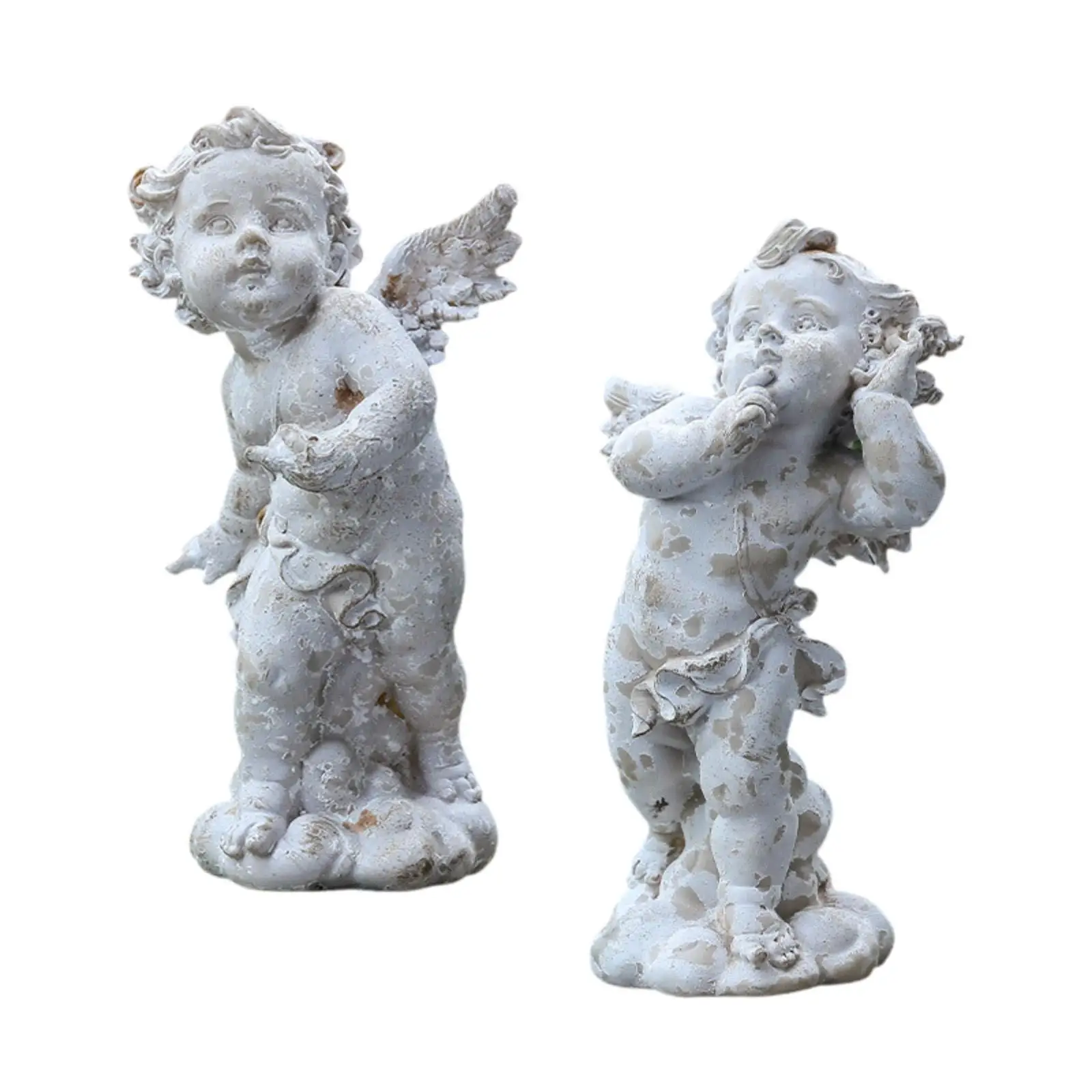 

Садовая статуя ангела, декоративная статуэтка из смолы, винтажная ретро, креативная художественная статуя, уличная статуя для украшения крыльца, патио